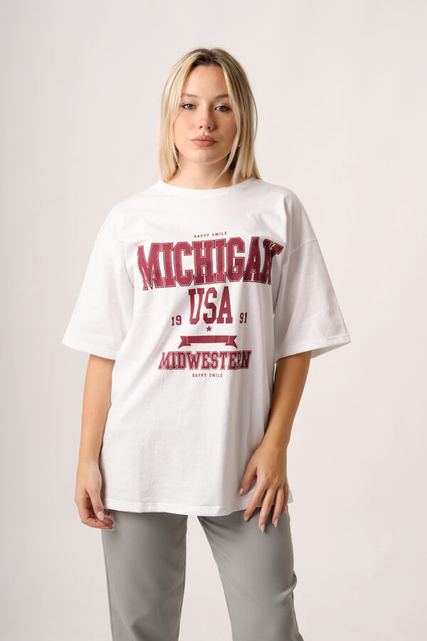 Remeron Jersey Peinado Estampa Usa Michigan