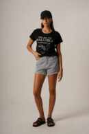 Remera Manga Corta Algodon Jersey Peinado Estampa Palma De Mallorca Spain