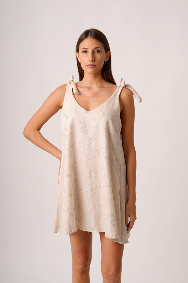 Solero Para Atar Lino Twill Broderie Marky