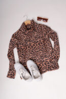Poleron Largo Lanilla Tejido Morley Animal Print Graciela