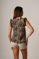 Musculosa Con Gota Manga Volado Cey Premium Estampado Dravo