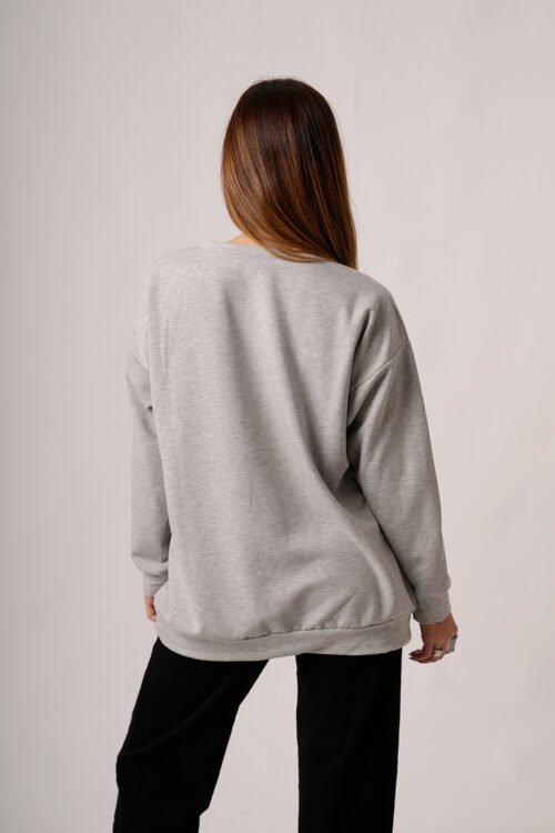 Maxibuzo Rustico Frizado Cuello Redondo Estampa New York Usa Extraordinary "NY"