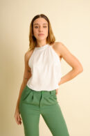 Musculosa Saten Con Strass Rapsodia
