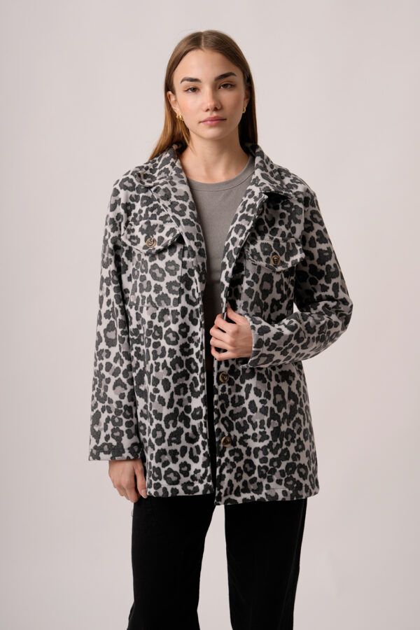 Saco Mediano Paño Estampado Animal Print Ridoy