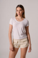 Remera Manga Corta Modal Rayado Grueso Gels 2