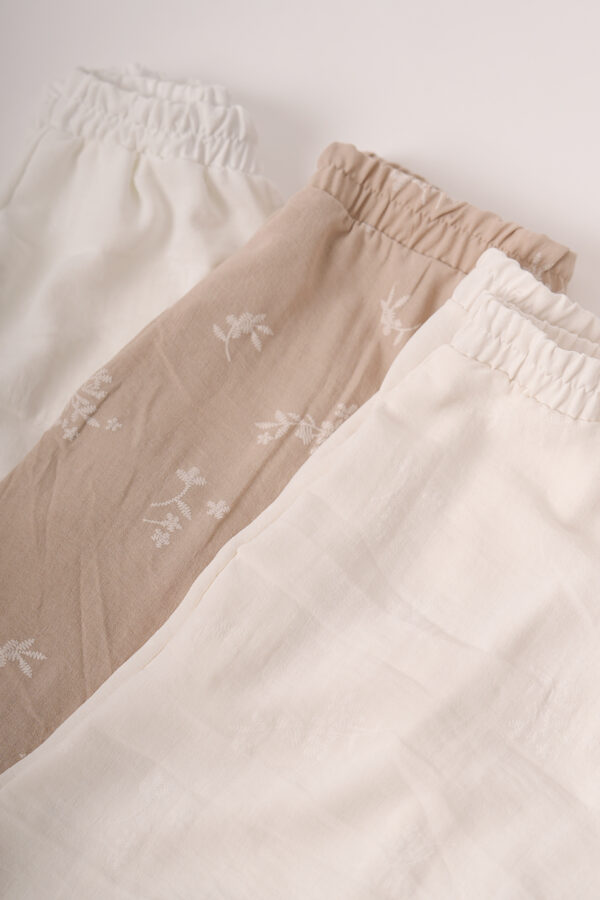 Palazzo Cey Broderie Puffing Estampado Ramitas Maiza