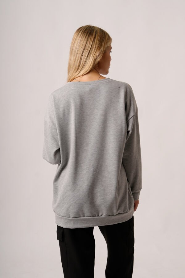 Maxibuzo Rustico Frizado Cuello Redondo Estampa Brooklyn "NYC"