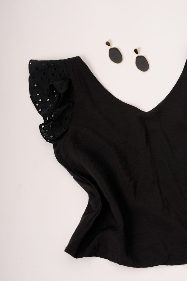 Musculosa Cey Premium Manga Broderie Plano Rufi