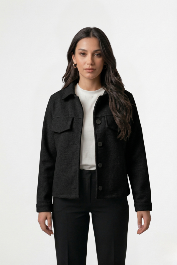 Saco Corto Paño Soft Punto Liso "AMY"