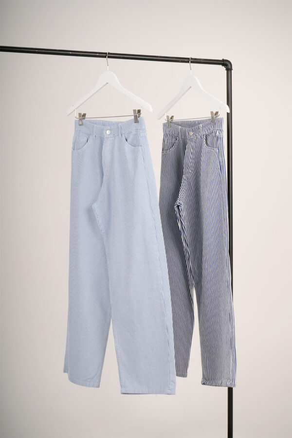 Wide Leg Gabardina Rigida Rayada Maciel