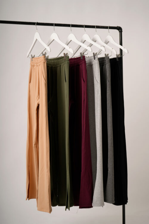 Palazzo Wide Leg Rustico Frizado Con Tajo Maite