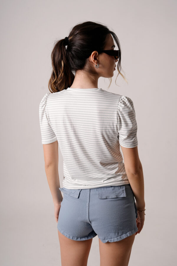 Remera Manga Corta Modal Rayado Poppy