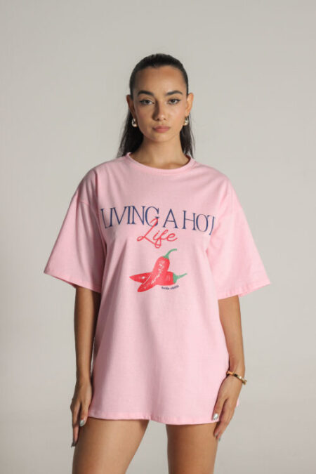 Remeron Jersey Peinado Estampa Living A Hot Life