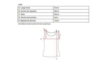 Musculosa Cey Premium Manga Broderie Para Atar Atras Cliff - Imagen 7