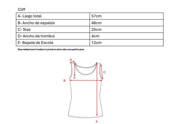 Musculosa Cey Premium Manga Broderie Para Atar Atras Cliff