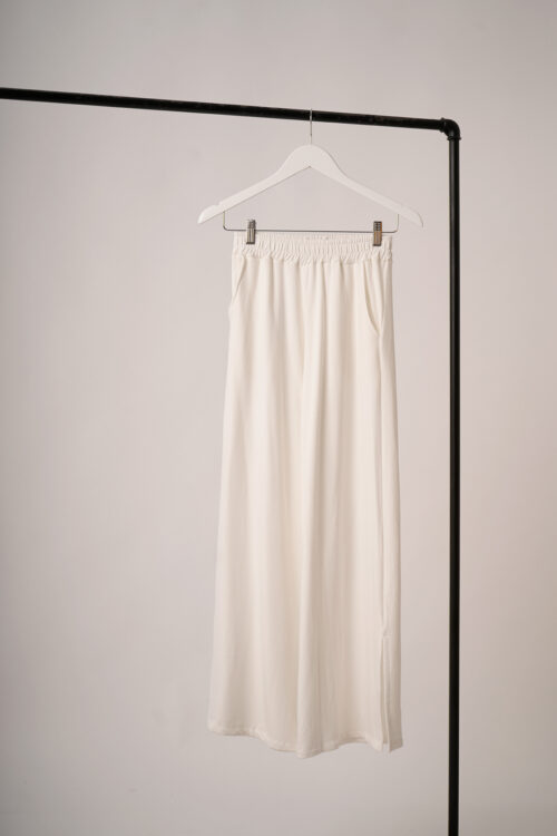Palazzo Wide Leg Rustico Frizado Con Tajo Maite