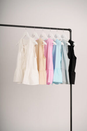 Top Poplin Para Atar Con Volado Abajo Eugenia
