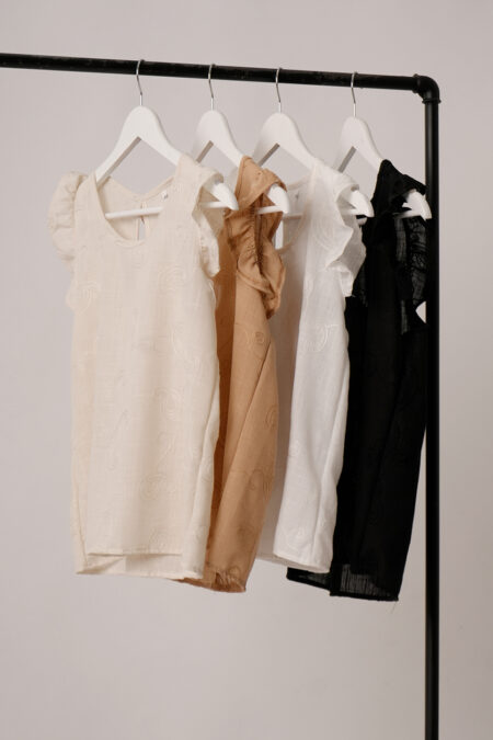 Musculosa Con Gota Lino Broderie Espiral Gota Nimea - Imagen 2