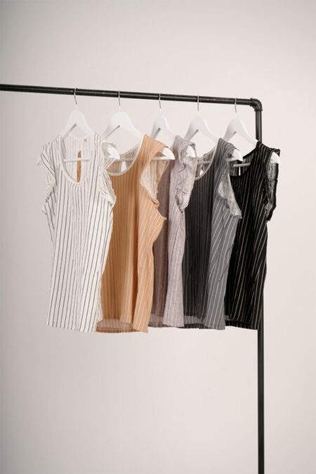 Musculosa Lino Con Gota Rayado Maly - Imagen 2