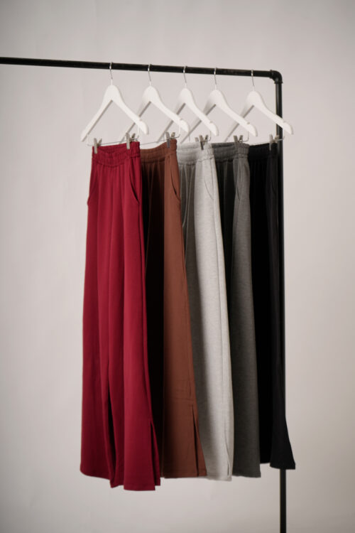 Palazzo Wide Leg Rustico Frizado Con Tajo Maite