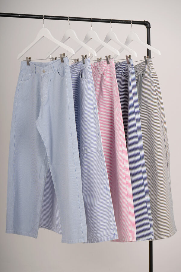 Wide Leg Gabardina Rigida Rayada Maciel