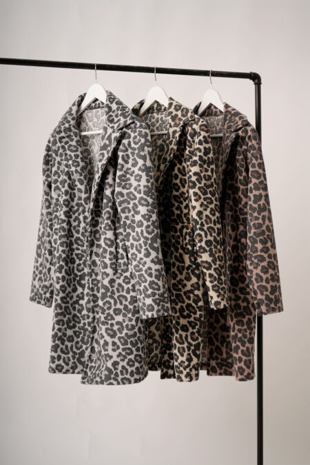 Saco Largo Paño Estampado Animal Print Fiore - Imagen 2