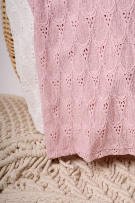 Musculosa Gota Con Moño Atras Broderie Crep Gota Con Puntos Ana - Imagen 3