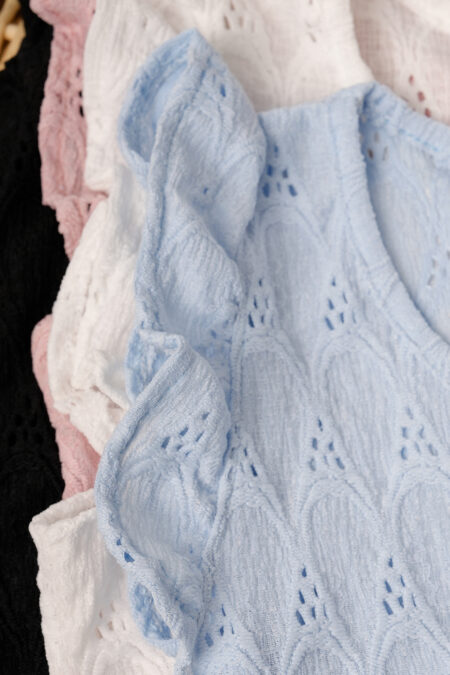 Musculosa Con Gota Broderie Crep Ela - Imagen 3