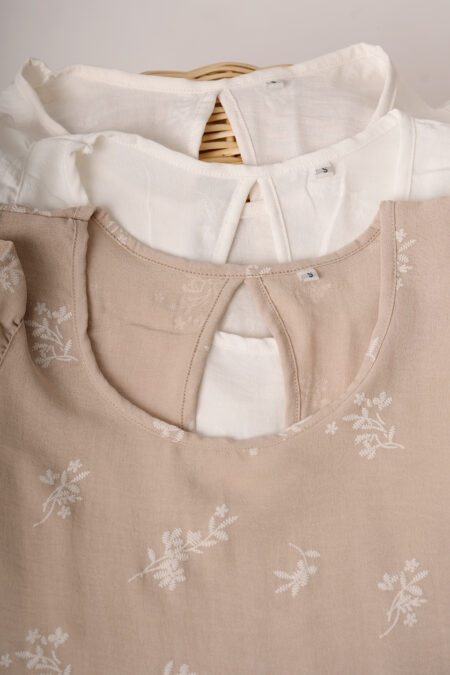 Musculosa Con Gota Cey Broderie Puffing Ramitas Tiziana - Imagen 2