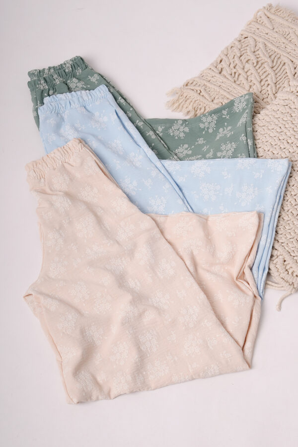 Palazzo Cey Broderie Puffing Estampado Florcitas Adriana