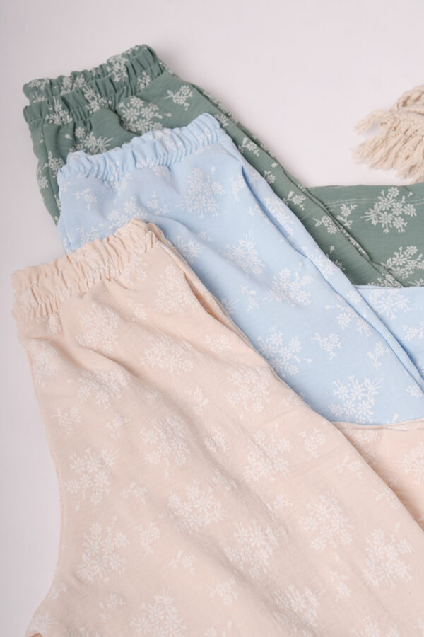 Palazzo Cey Broderie Puffing Estampado Florcitas Adriana