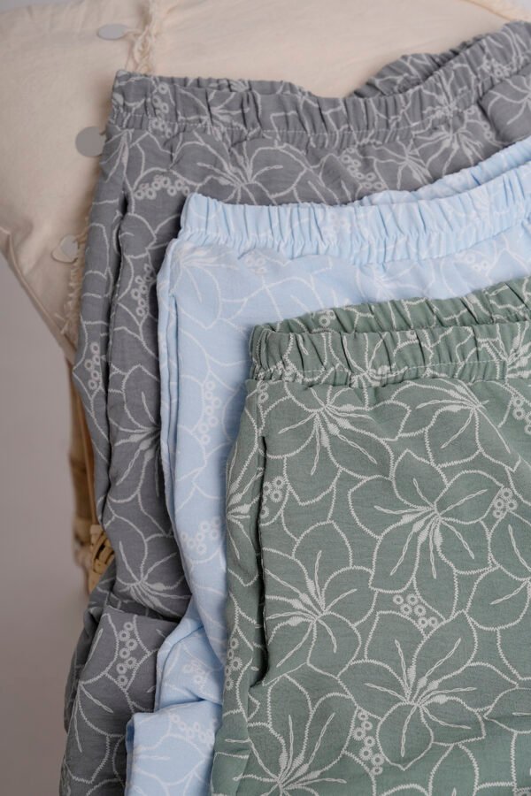 Palazzo Cey Broderie Puffing Estampado Maura