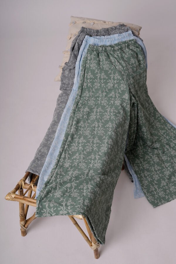 Palazzo Cey Broderie Puffing Estampado Barbara