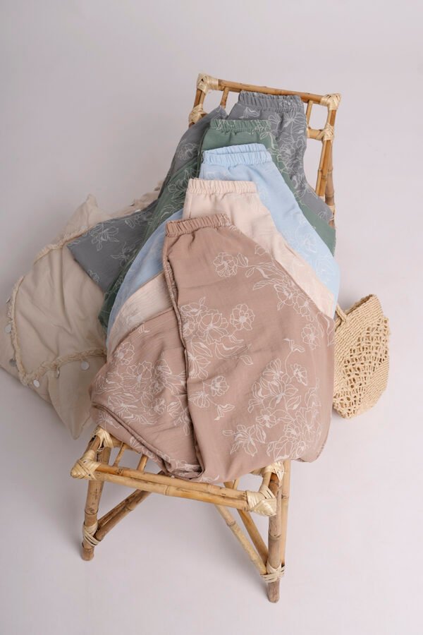 Palazzo Cey Broderie Puffing Estampado Rila