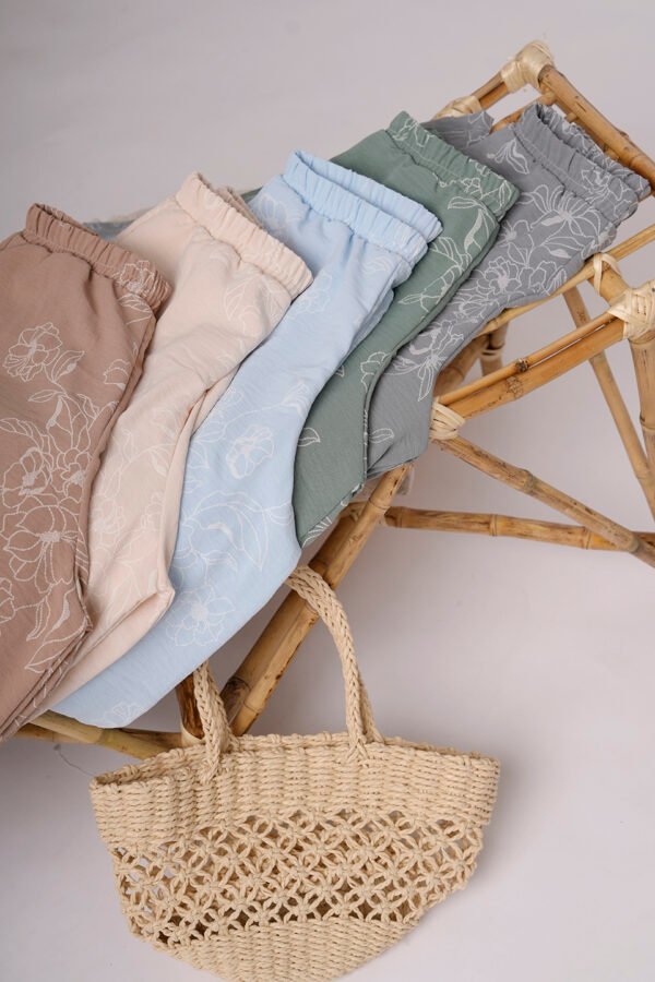 Palazzo Cey Broderie Puffing Estampado Rila