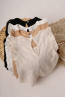 Musculosa Con Gota Lino Broderie Garabatos Romy