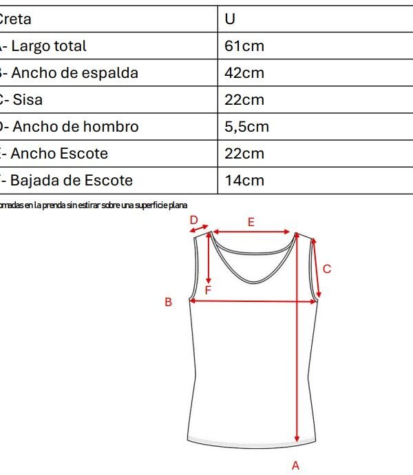 Musculosa Bretel Broderie Creta