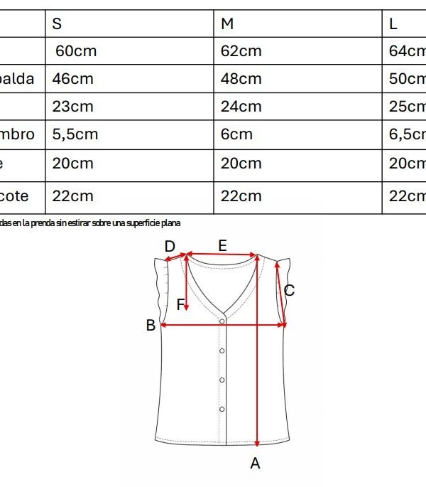 Musculosa Volado Con Botones Broderie Crep Jamaica