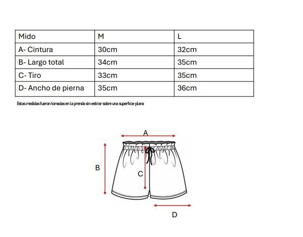 Short Lino Twill Broderie Mido