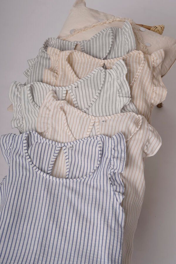 Musculosa Gota Lino Rayado Dante