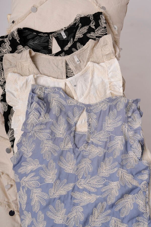 Musculosa Gota Lino Broderie Galu