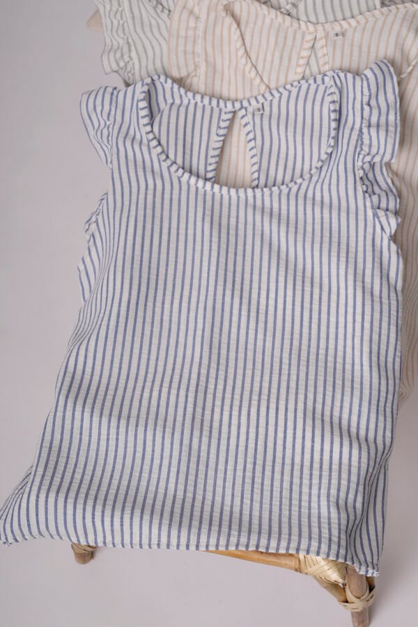 Musculosa Gota Lino Rayado Dante