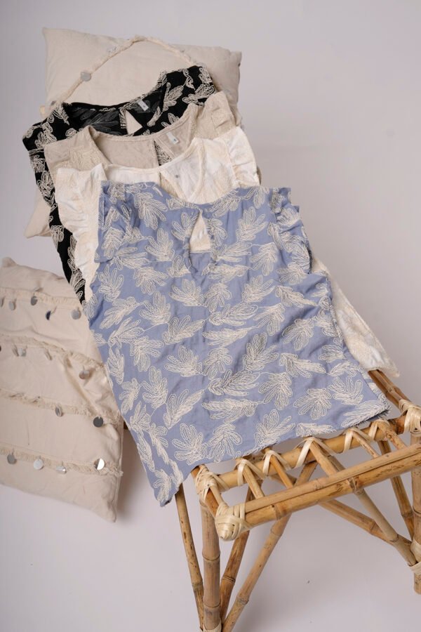 Musculosa Gota Lino Broderie Galu