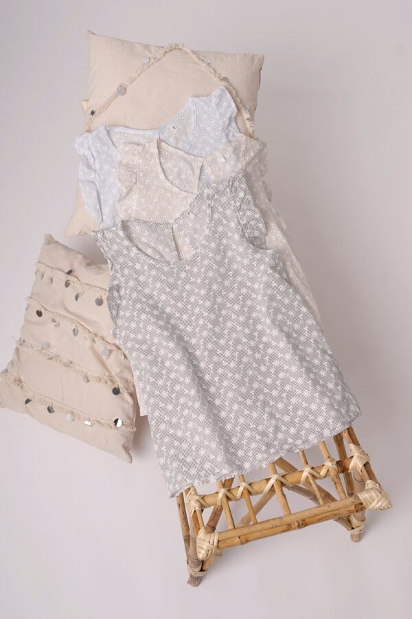 Musculosa Gota Poplin Con Broderie Mia