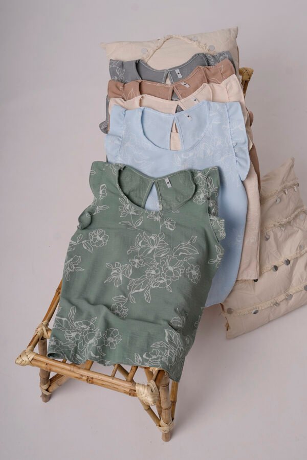 Musculosa Gota Cey Broderie Puffing Estampado Sam