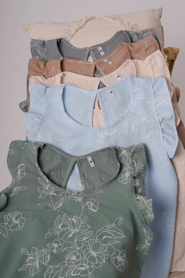 Musculosa Gota Cey Broderie Puffing Estampado Sam