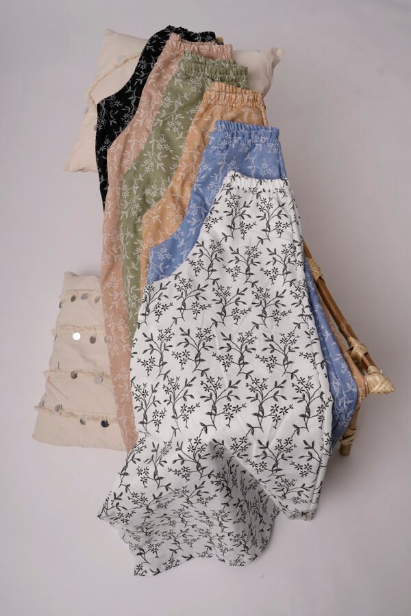 Palazzo Lino Twill Puffing Estampado Signal