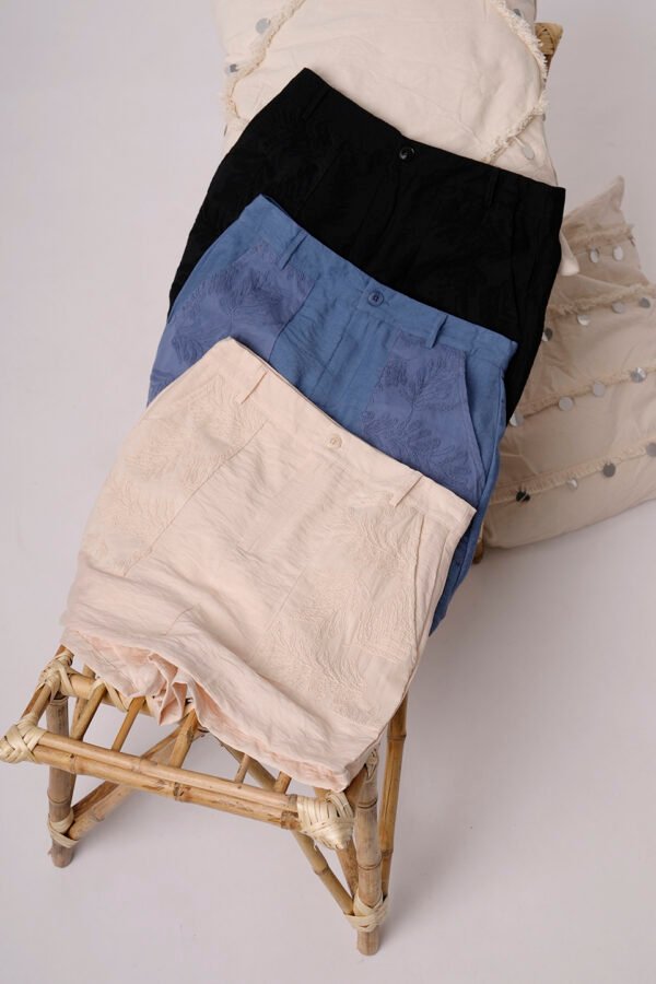 Conjunto Sastrero Chaleco y Short Pollera Lino Sastreria Broderia Limbo