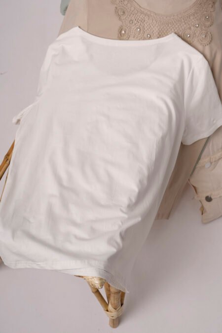 Remera Manga Corta Lycra Puntilla Tacha Broderie Maria - Imagen 3