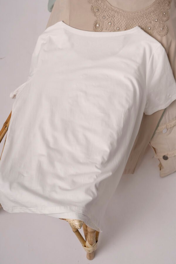 Remera Manga Corta Lycra Puntilla Tacha Broderie Maria
